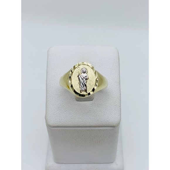 10k Gold Ring San Judas St Jude Size 10 -